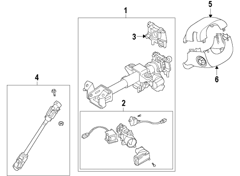 2009 Pontiac G3 Steering Wheel ASSEMBLY Diagram for 96875278