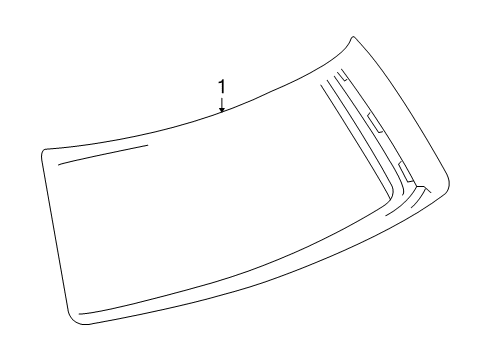 2009 GMC Acadia Lift Gate - Glass & Hardware Diagram