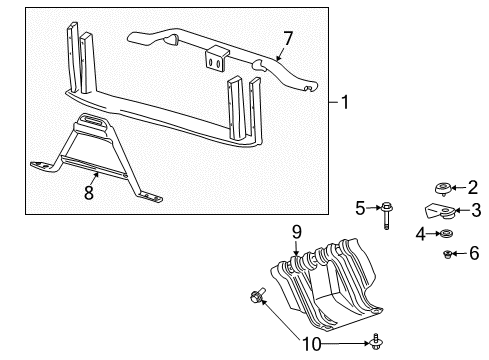 2013 Chevy Avalanche Radiator Support Diagram