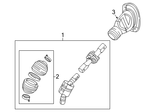 2016 Cadillac Escalade ESV Lower Steering Column Diagram