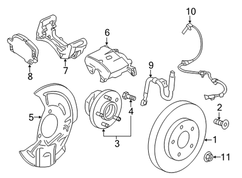 2021 Buick Encore GX Front Brakes Diagram