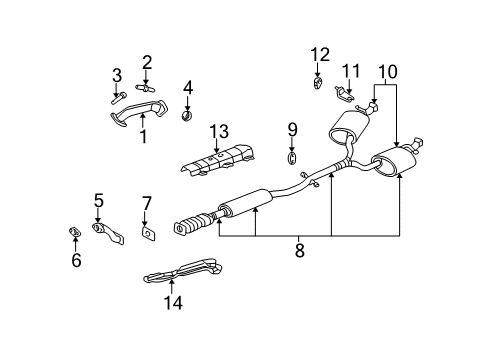 2000 Pontiac Bonneville Exhaust Components Diagram 1 - Thumbnail