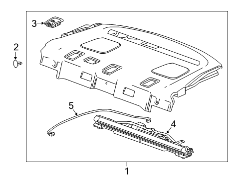 2018 Buick LaCrosse Trim Assembly, R/Wdo Pnl *Black Diagram for 26221496