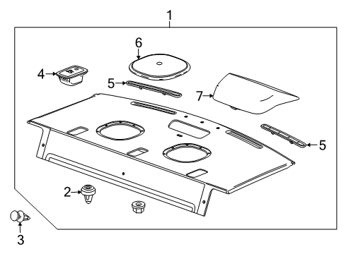 2016 Chevy Cruze Grille, Radio Rear Compartment Speaker *Cocoa Diagram for 95217601