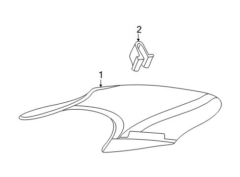 2000 Oldsmobile Alero Interior Trim - Quarter Panels Diagram 2 - Thumbnail