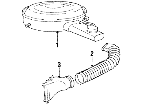 1989 Chevy Caprice AIR CLEAN Diagram for 25097520