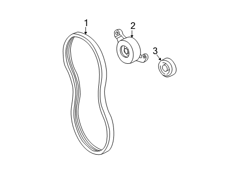 2000 Chevy Cavalier Belts & Pulleys, Cooling Diagram 1 - Thumbnail