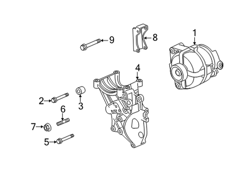 2021 Chevy Silverado 2500 HD Alternator  Diagram 2 - Thumbnail