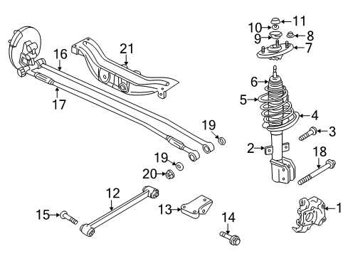 2001 Chevy Impala Rear Spring Assembly (Rh Proc) Diagram for 10391596