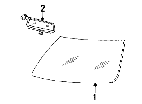 1989 Cadillac Brougham Windshield Glass Diagram