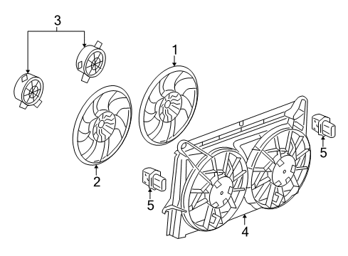 2012 GMC Yukon Cooling System, Radiator, Water Pump, Cooling Fan Diagram 3 - Thumbnail