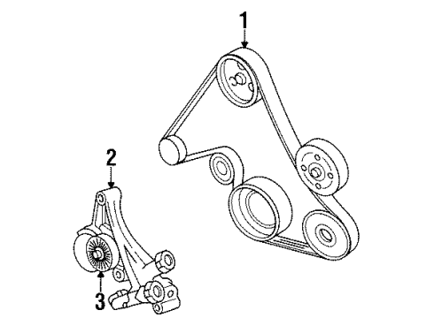 1999 Chevy Lumina Belts & Pulleys, Cooling Diagram 2 - Thumbnail