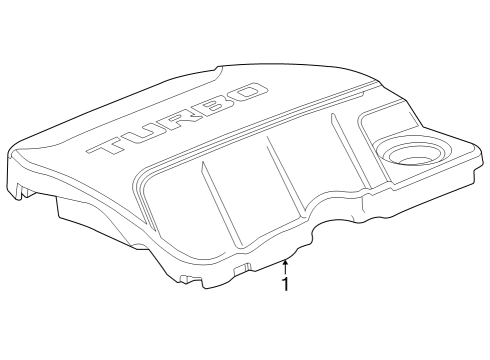 2024 Chevy Trax Engine Appearance Cover Diagram