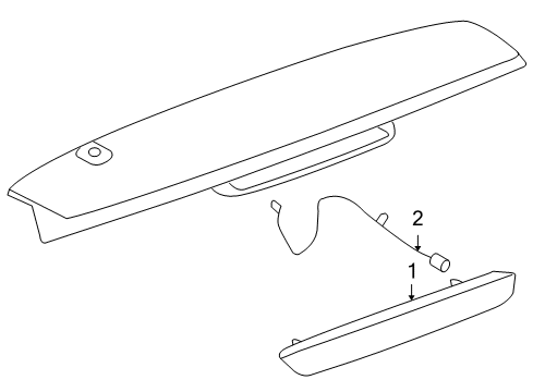 2011 GMC Yukon XL 2500 High Mount Lamps Diagram