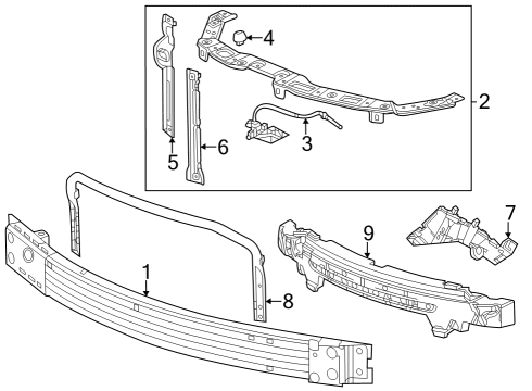 2023 Chevy Trailblazer Bumper & Components - Front Diagram 5 - Thumbnail