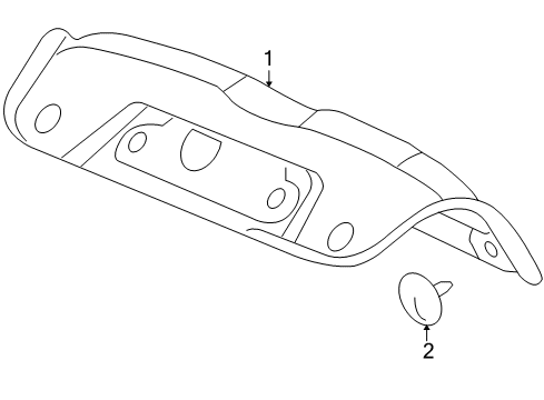 2008 Pontiac G5 Trim Assembly, Rear Compartment Lid Inner Panel Diagram for 15240162