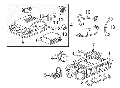 2009 Cadillac CTS Supercharger & Components Diagram