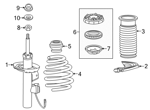 2016 Cadillac ELR Struts & Components - Front Diagram