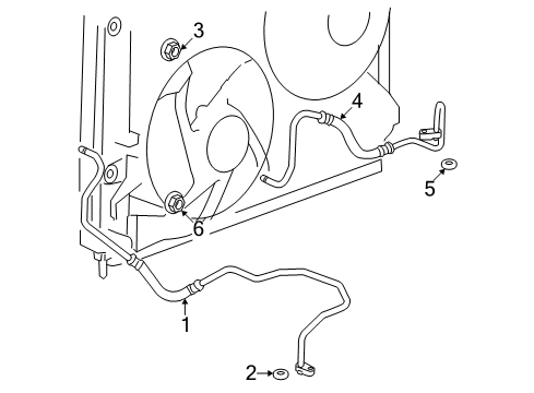 2010 Saturn Vue Transmission Fluid Cooler Outlet Pipe Diagram for 25940125