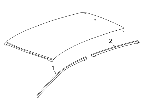 2021 Chevy Bolt EV Exterior Trim - Roof Diagram