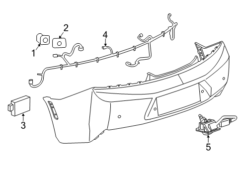 2020 Chevy Camaro Electrical Components - Rear Bumper Diagram