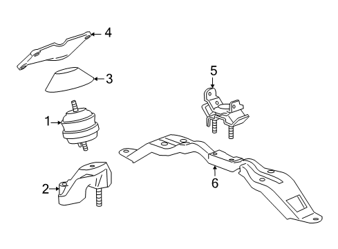 2004 Cadillac CTS Bracket, Trans Rear Mount Diagram for 25767172