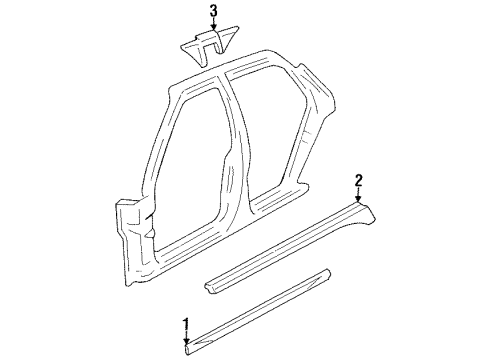 1996 Pontiac Bonneville Exterior Moldings Diagram