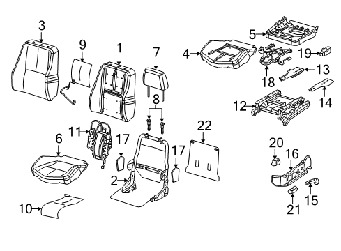 2006 Pontiac Grand Prix Switch Assembly, Driver Seat Lumbar Control *Light Cashmere Diagram for 15781896