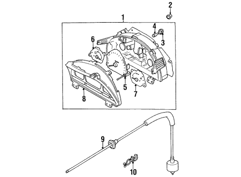 1999 Chevy Metro Speedometer, *With Printed Diagram for 91175505