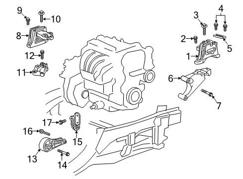 2020 Chevy Equinox Engine & Trans Mounting Diagram 3 - Thumbnail