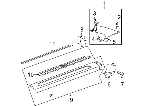 2007 Pontiac G6 Plug, Windshield Garnish Molding Bolt Hole Finish *Light Ttnum Diagram for 15779308