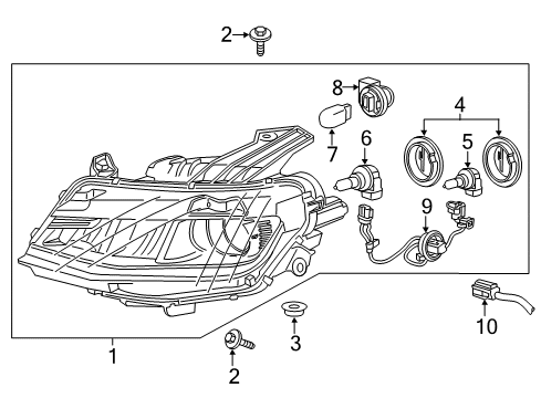 2016 Chevy Camaro Harness Assembly, Fwd Lamp Wiring Diagram for 84175326