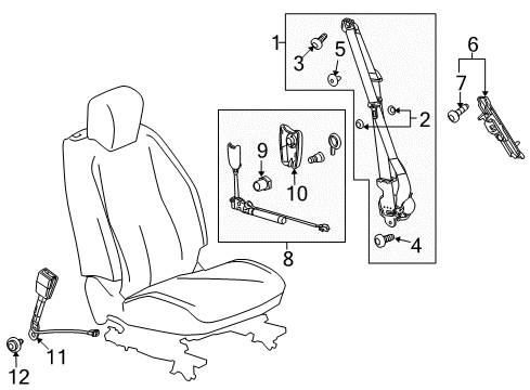 2012 Chevy Equinox Front Seat Belts Diagram