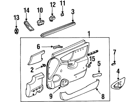 1999 Oldsmobile Cutlass Front Door Diagram 2 - Thumbnail