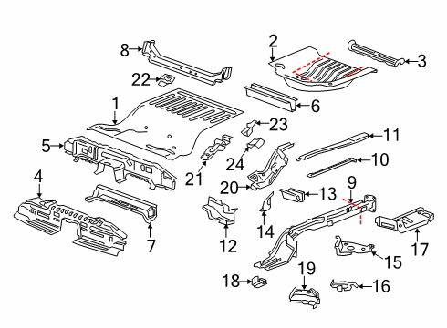 2019 Buick LaCrosse Bracket Assembly, Child Seat Inner Diagram for 23491797