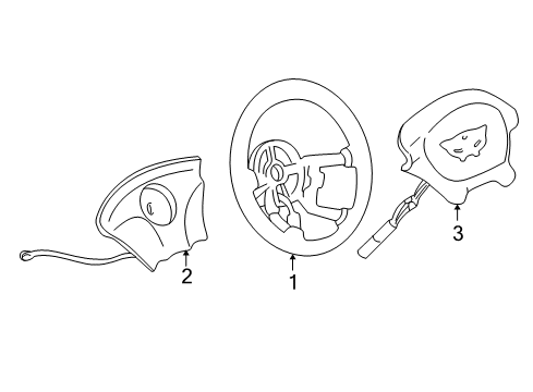 1999 Chevy Corvette Steering Column, Steering Wheel & Trim Diagram 2 - Thumbnail