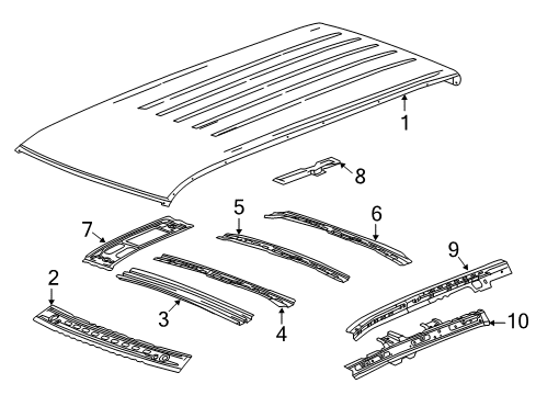 2015 Cadillac Escalade Roof & Components Diagram 2 - Thumbnail