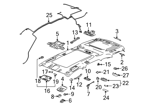 2007 Cadillac SRX Switch Assembly, Turn Signal & Headlamp Dimmer Diagram for 15776577