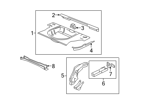 1999 Oldsmobile Alero Bar Assembly, Rear Compartment Panel Rear Cr Diagram for 22682663