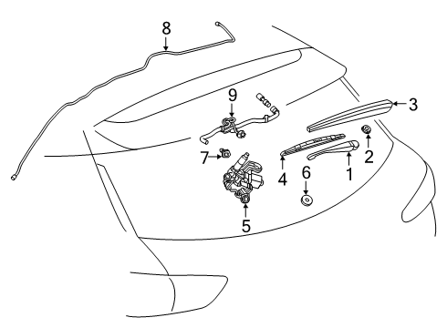 2021 Chevy Blazer Wiper & Washer Components Diagram 1 - Thumbnail