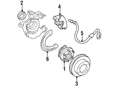 1992 GMC K1500 Front Brakes Diagram 3 - Thumbnail