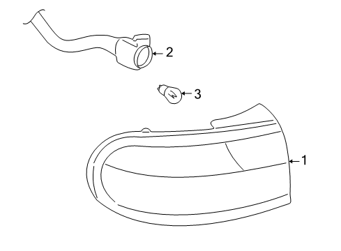 2001 Chevy Malibu Board, Tail Lamp Circuit (R.H.) Diagram for 15894728