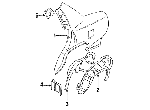 1993 Buick Park Avenue Pocket, Fuel Tank Filler *Black Diagram for 20740791