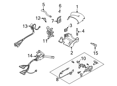 1999 Chevy Venture Shroud, Switches & Levers Diagram