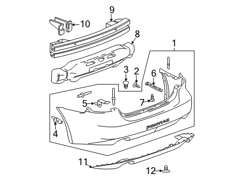 2004 Pontiac Grand Prix Rear Bumper Diagram