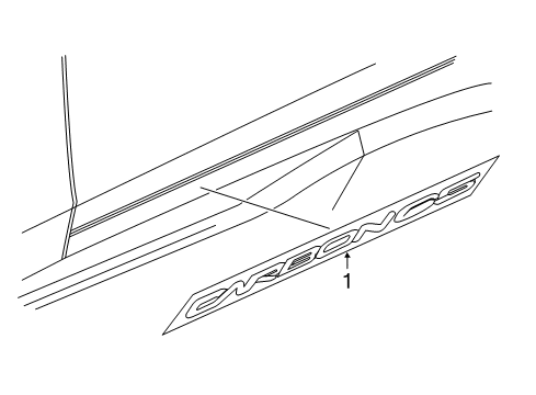 2018 Chevy Corvette Exterior Trim - Door Diagram