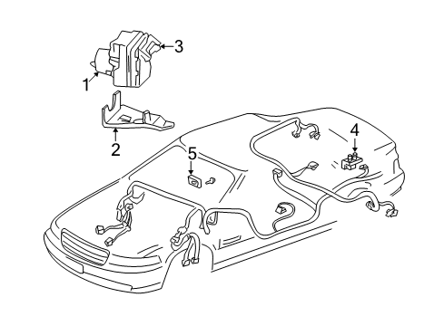 2000 Cadillac Seville Electronic Brake And Traction Control Module Assembly Diagram for 9382835