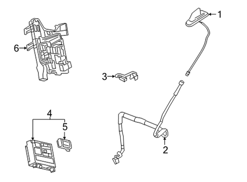 2023 Chevy Silverado 3500 HD Communication System Components Diagram