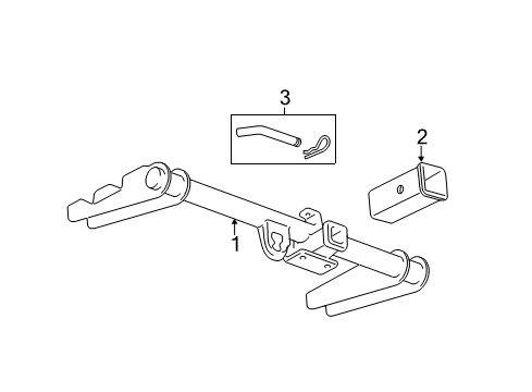 2014 GMC Sierra 3500 HD Trailer Hitch Components Diagram