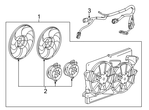 2018 Buick LaCrosse Motor Assembly, Engine Cooling Fan Diagram for 84000791